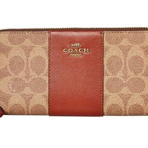 coach zip around wallet